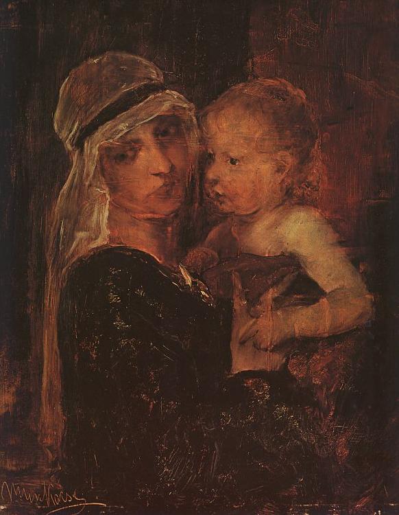 Mihaly Munkacsy Mother and Child Sweden oil painting art